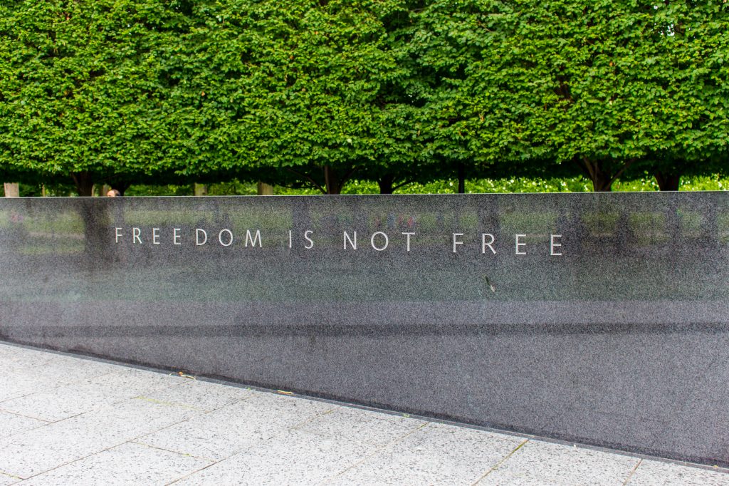 "Freedom is Not Free" - the Korean War Memorial in Washington, D.C.